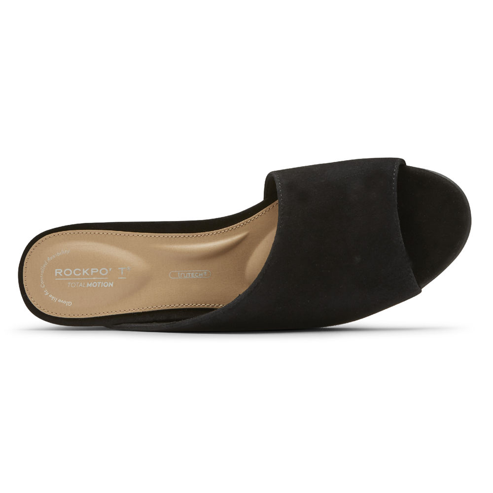 Sandalias Rockport Mujer Mexico - Total Motion Taylor Asymmetrical Negros - ATEZJ2407